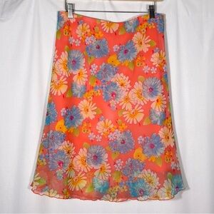 90s Vintage Floral Midi Skirt by Necessary Objects